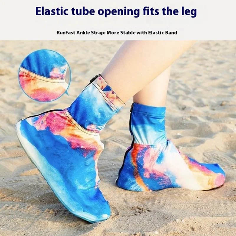 1 Pair Desert Hiking Anti Sand Shoe Covers Outdoor Travel Shoe Protection Cover - Starry Sky / XS