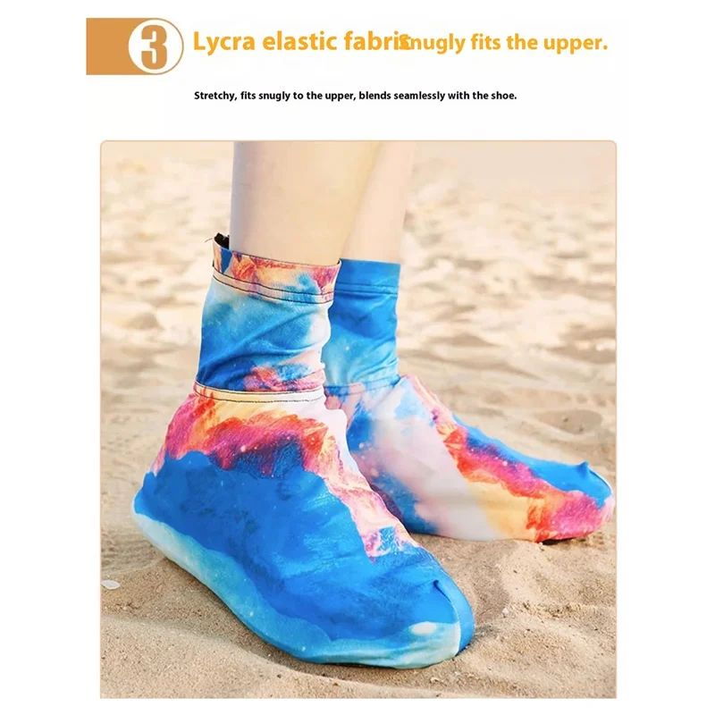 1 Pair Desert Hiking Anti Sand Shoe Covers Outdoor Travel Shoe Protection Cover - Starry Sky / XS
