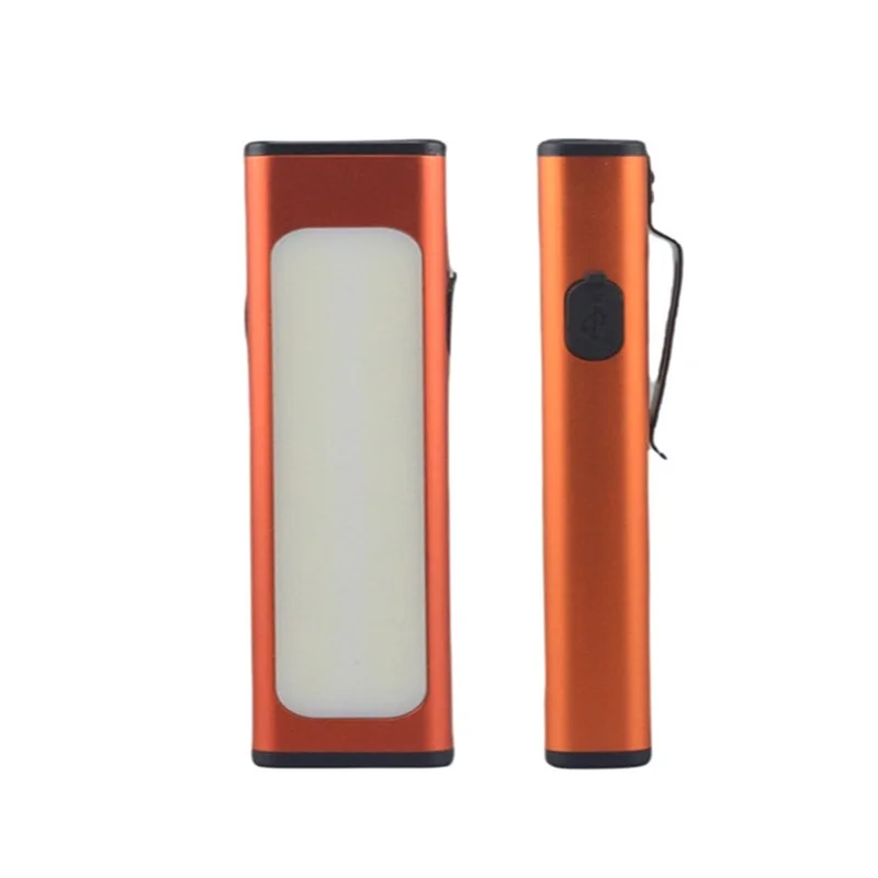 M7 Lampe de Travail Rechargeable 600 Lumens LED COB Lampe de Poche Magnétique Multifonction Portable - Orange