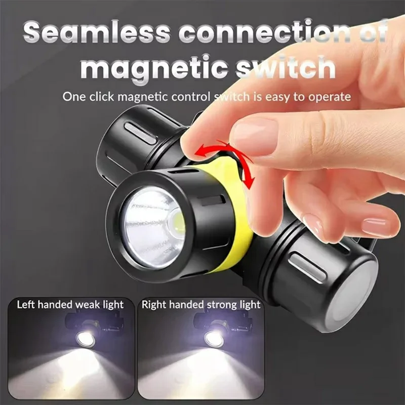 D1379 Professional XHP70 LED Scuba Diving Headlamp IPX8 Waterproof High Low Beam Underwater Head Torch (No Battery)