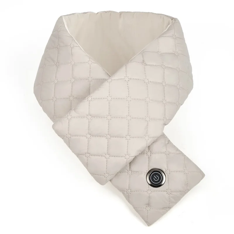 USB-uppvärmd halsduk 3 växlar justerbar elektrisk halslindning, multifunktionell midje- / magevärmare - Beige