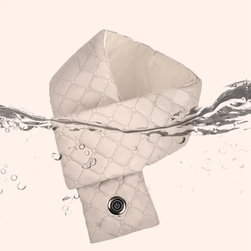 USB-uppvärmd halsduk 3 växlar justerbar elektrisk halslindning, multifunktionell midje- / magevärmare - Beige