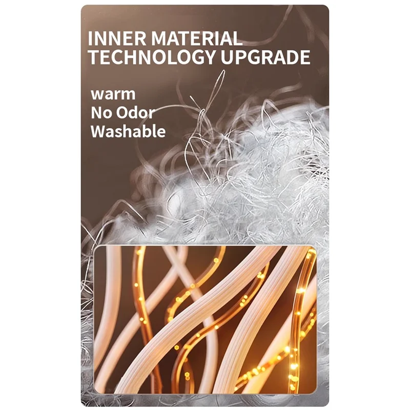 USB-uppvärmd halsduk 3 växlar justerbar elektrisk halslindning, multifunktionell midje- / magevärmare - Beige