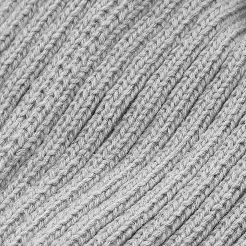 Winter Fleece Lined Heated Beanie with 5000mAh Battery 3 Gears Electric Heating Cap for Outdoor Skiing - Grey