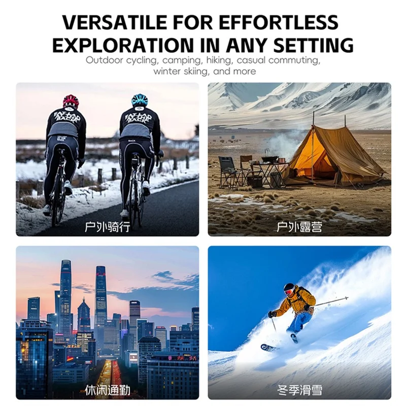 WEST BIKING YP0201478 Winter Cycling Face Mask with Ear Loop Windproof Neck Gaiter for Outdoor Sports - Light Grey