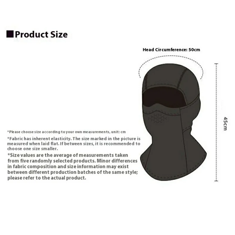 DTJ59 Winter Ski Face Mask for Men Women Outdoor Cycling Breathable Balaclava Fleece Lined Windproof Neck Gaiter