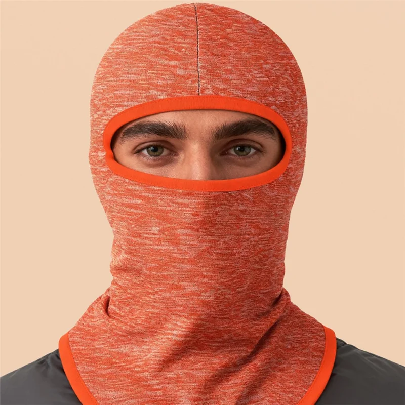 Cycling Face Mask Full Face Coverage Autumn Winter Thermal Neck Gaiter Balaclava for Skiing - Linen Black