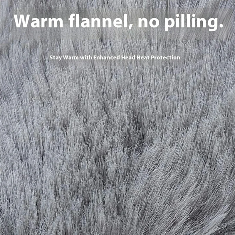 Winter Trapper Hat Thick Fleece Lined Ear Flap Windproof Cap for Men Outdoor Cycling  /  Hiking - Black