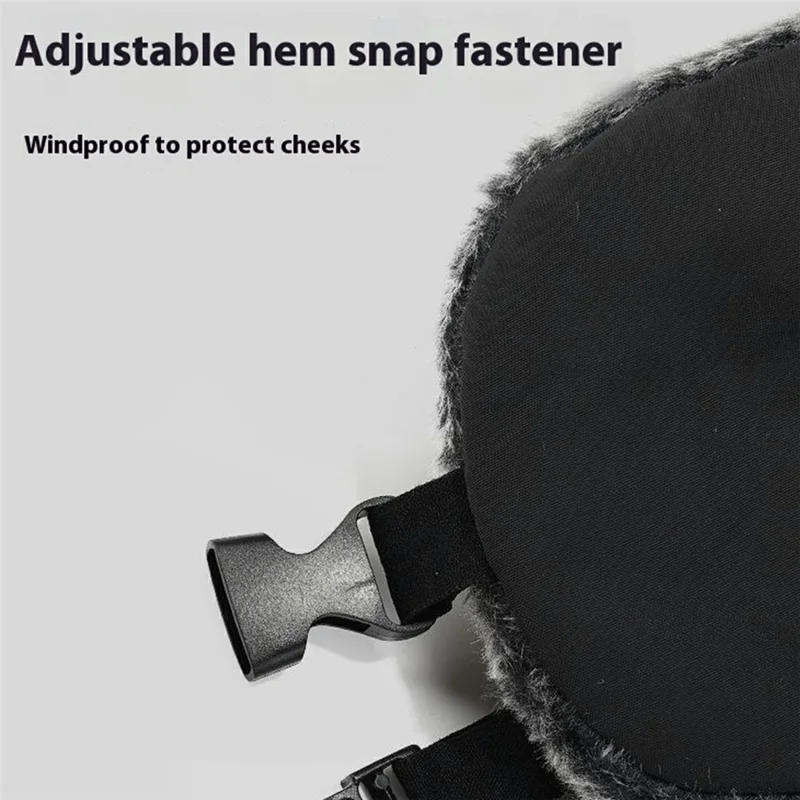 Winter Oorwarmers Hoed met Fleece Voering Dikke Warme Fiets Oorbescherming Pet Buiten Winddicht Ski Aviator Hoed - Donkerblauw