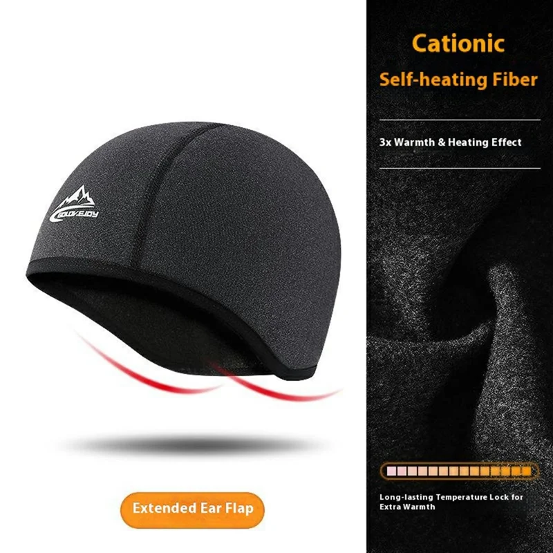 GOLOVEJOY DMZ45 Winter Fietsmuts Thermisch Fleece Outdoor Sportmuts Waterdicht Winddicht Oorbewaking Fietsmuts - Heather Grey