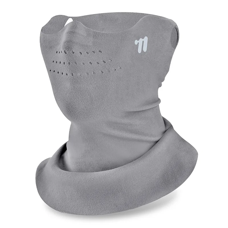 WEST BIKING YP0201477 قناع الوجه الشتوي المضاد للرياح، واقي للرقبة للدراجات، بالاكلافا ببطانة من الصوف للرياضة في الأماكن المفتوحة - رمادي غامق