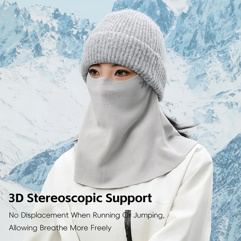 WEST BIKING YP0201477 قناع الوجه الشتوي المضاد للرياح، واقي للرقبة للدراجات، بالاكلافا ببطانة من الصوف للرياضة في الأماكن المفتوحة - رمادي غامق