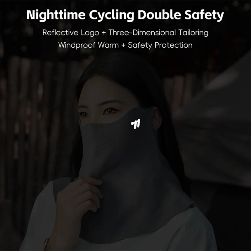 WEST BIKING YP0201477 قناع الوجه الشتوي المضاد للرياح، واقي للرقبة للدراجات، بالاكلافا ببطانة من الصوف للرياضة في الأماكن المفتوحة - رمادي غامق