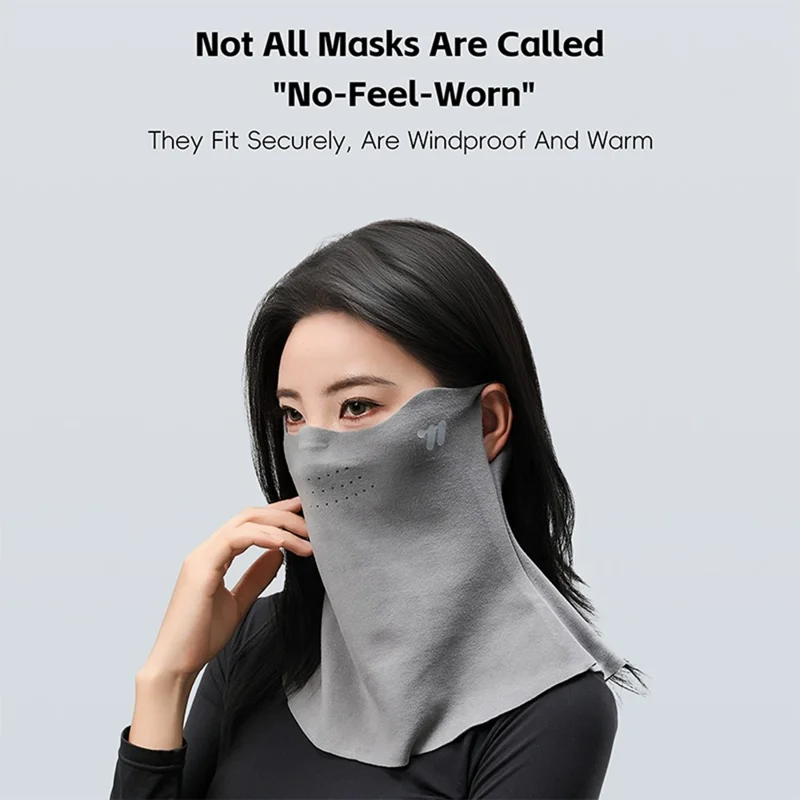 WEST BIKING YP0201477 قناع الوجه الشتوي المضاد للرياح، واقي للرقبة للدراجات، بالاكلافا ببطانة من الصوف للرياضة في الأماكن المفتوحة - رمادي غامق