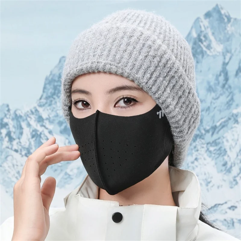 WEST BIKING YP0201476 Winter Cycling Face Mask Soft Skin-Friendly Ear-Loop Mask Sun Protection 3D Elastic Face Cover - Black