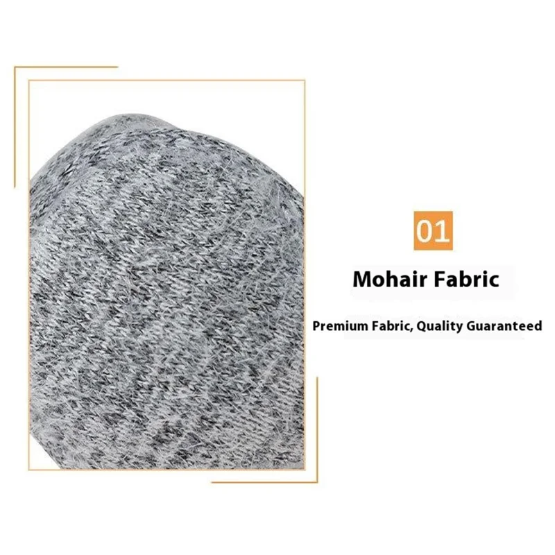 Folding Mohair Earmuffs Winter Ear Protection for Skiing Skating Cycling Windproof Ear Warmers - Dark Grey