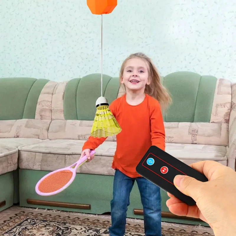 Badminton Training Aid Single Player Electric Shuttlecock Machine with Remote Control / Nylon Ball