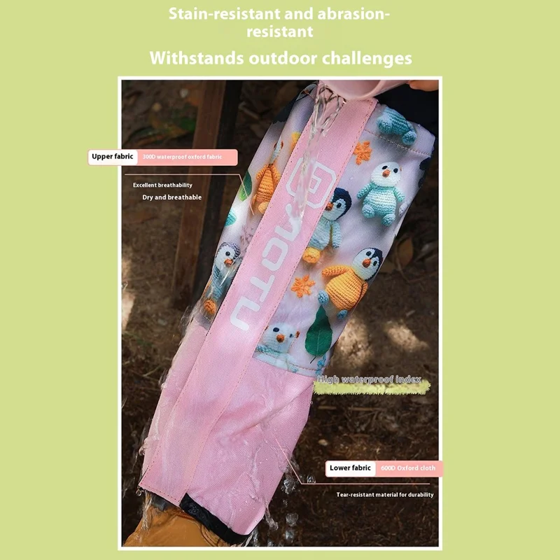 AOTU AT8009 For Children Outdoor Hiking Gaiters Cartoon Animal Pattern Anti Sand Snow Boot Covers - Cat