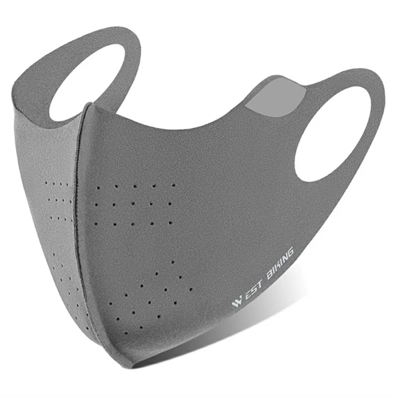 WEST BIKING YP0201475 3D Breathable Face Mask for Winter Cycling Windproof Reflective Face Cover - Dark Grey