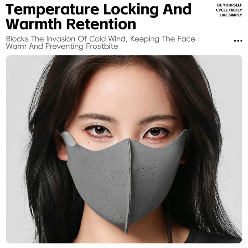 WEST BIKING YP0201475 3D Breathable Face Mask for Winter Cycling Windproof Reflective Face Cover - Dark Grey