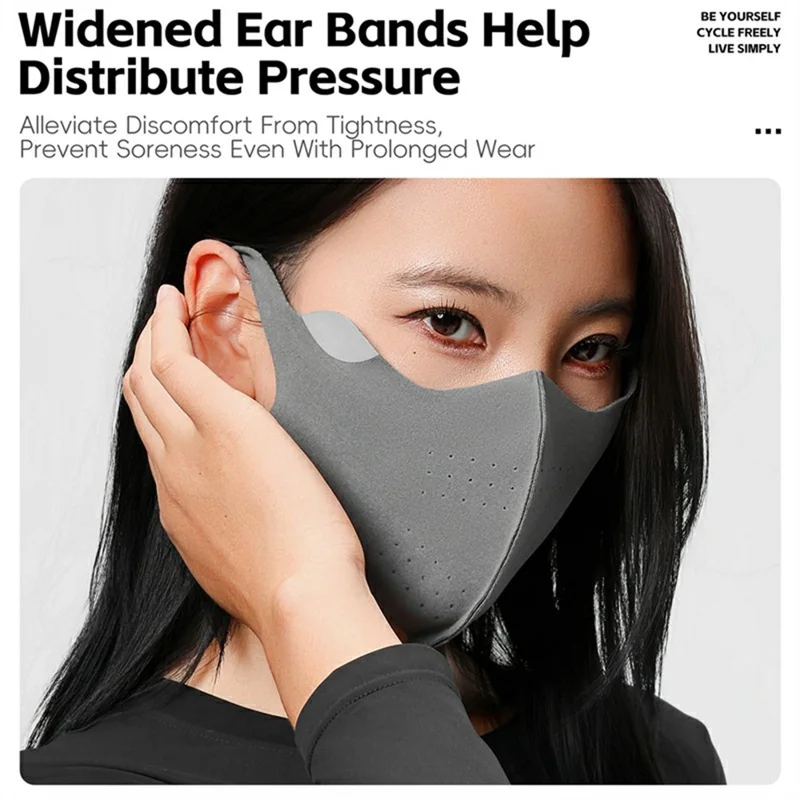 WEST BIKING YP0201475 3D Breathable Face Mask for Winter Cycling Windproof Reflective Face Cover - Dark Grey