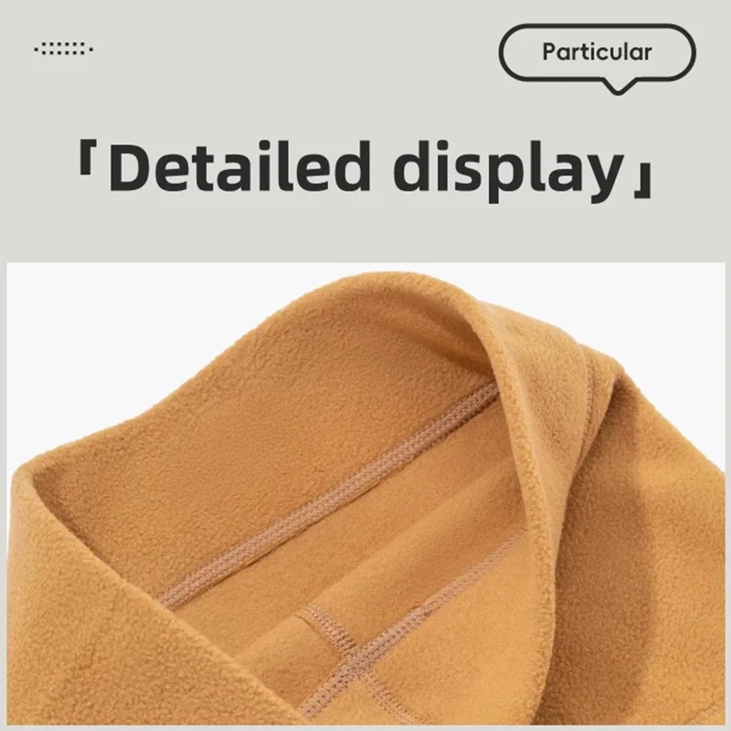 ROCKBROS 3 in 1 Muts met Verstelbare Trekkoord Winter Halswarmer Thermische Gezichtsmasker voor Buitensporten, 11240020 M012 - Zwart