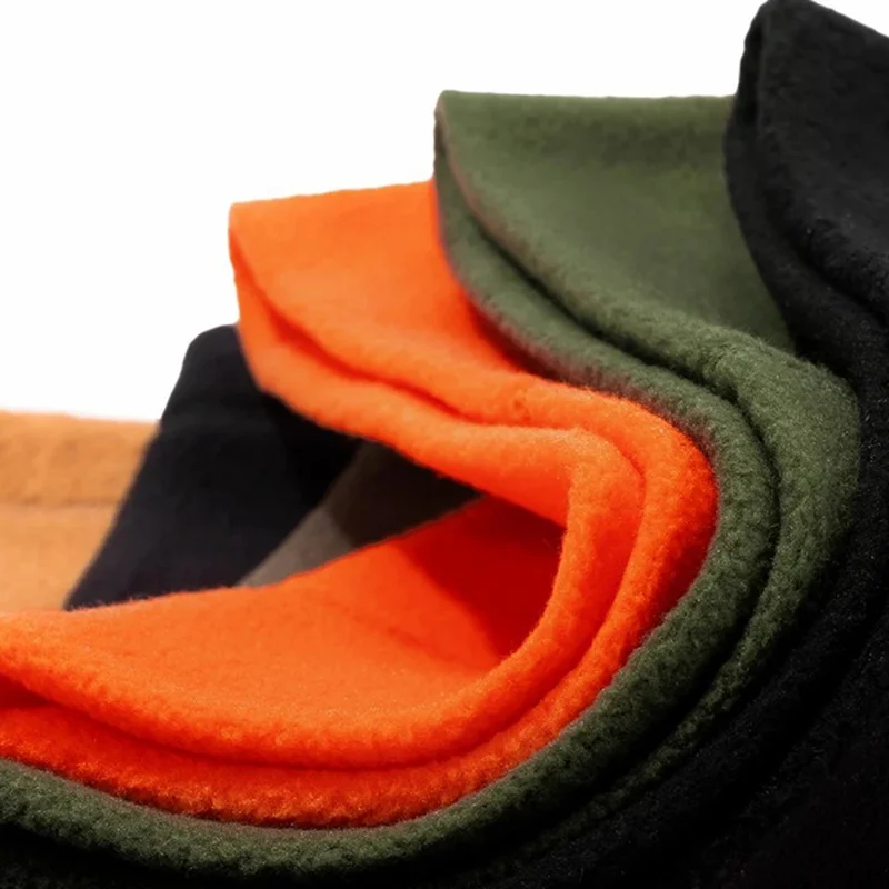 ROCKBROS 3 in 1 Muts met Verstelbare Trekkoord Winter Halswarmer Thermische Gezichtsmasker voor Buitensporten, 11240020 M012 - Zwart