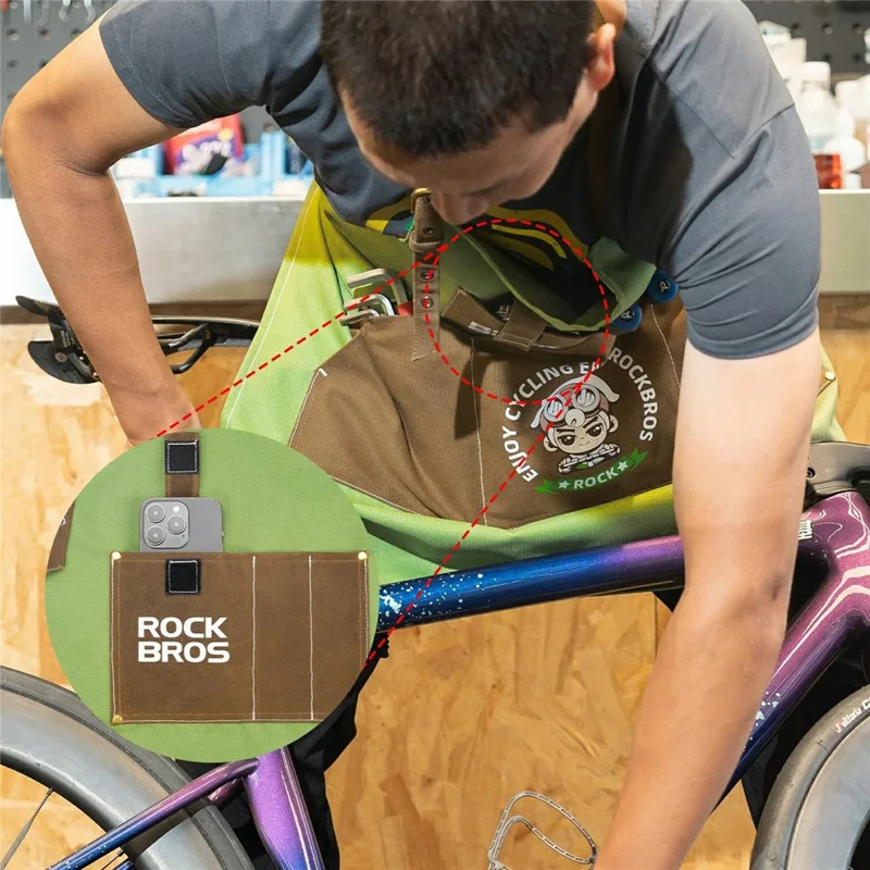 ROCKBROS Grembiule da Lavoro con Tasche Multiple Impermeabile per Cucina e Pulizia