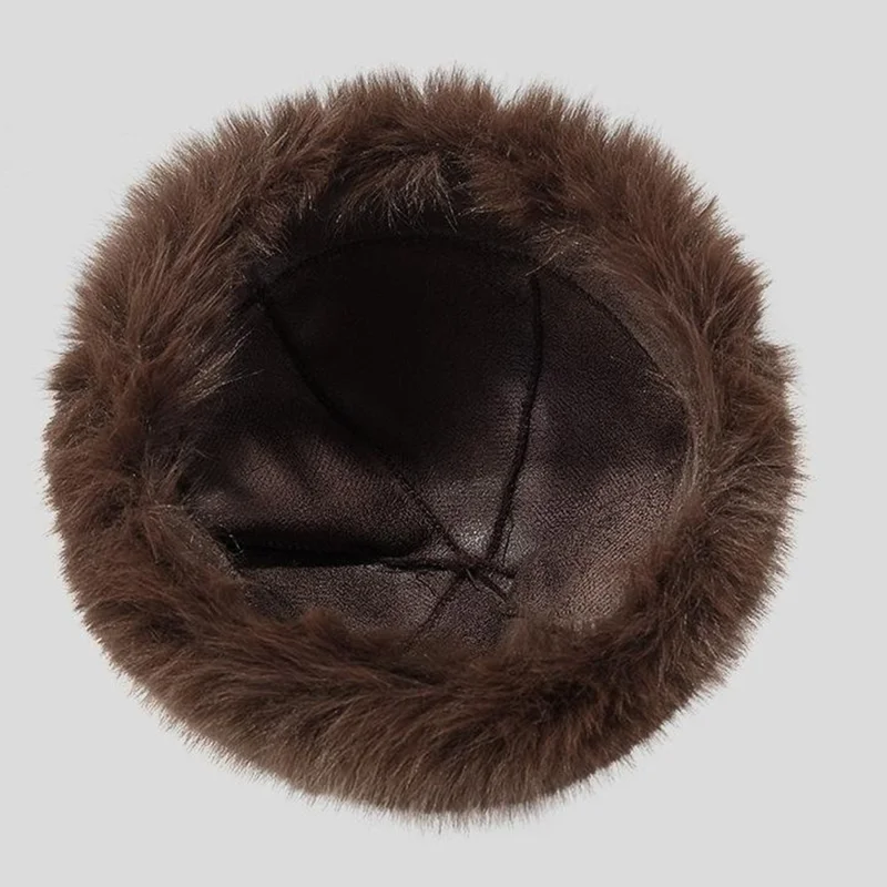 Winter Windproof Faux Mink Fur Mongolian Hat Fashion Leopard Print Ear Protection Hat - Big Leopard