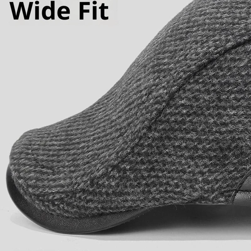 2025d123 Chapéu de Pico de Aba Larga de Lã com Orelhas Dobráveis Boina de Artista Chapéu Térmico de Motorista - Preto