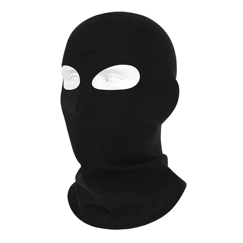Outdoor Thermal Fleece Balaclava Windproof Neck Warmer Helmet Liner Seamless Thickened Ski Face Mask - DR-2K-01 Black