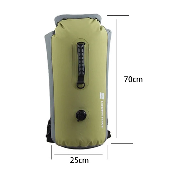 Luckstone 35l Sac Sec Étanche Gonflable Sac À Dos Sac À Main Sac À Godet Flottant - Vert