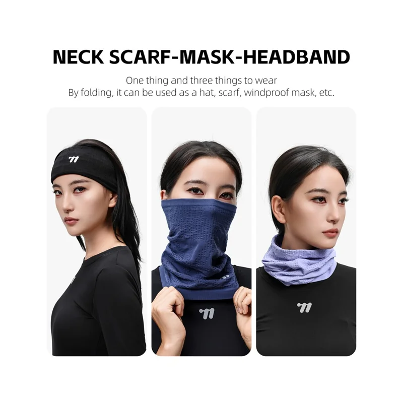 WEST BIKING YP0201493 Vinter Cykling Ansigtsmaske Strikket Halsvarmer Termisk Elastisk til Udendørs Sport - Sort