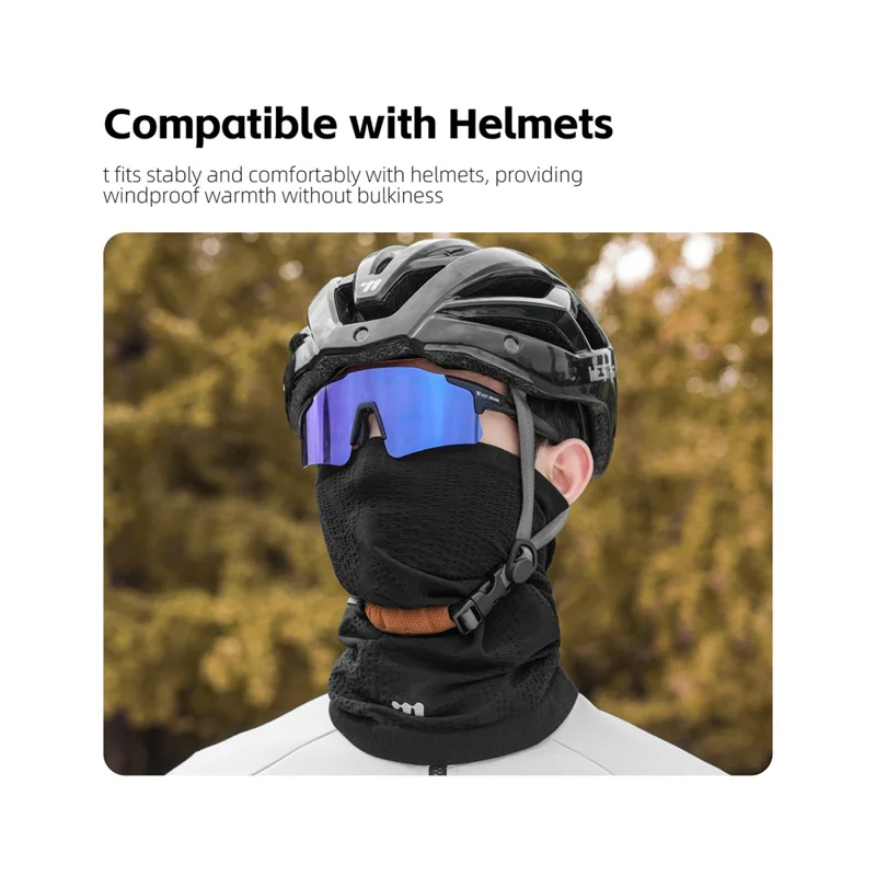 WEST BIKING YP0201493 Vinter Cykling Ansigtsmaske Strikket Halsvarmer Termisk Elastisk til Udendørs Sport - Sort