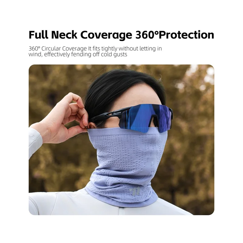 WEST BIKING YP0201493 Vinter Cykling Ansigtsmaske Strikket Halsvarmer Termisk Elastisk til Udendørs Sport - Sort