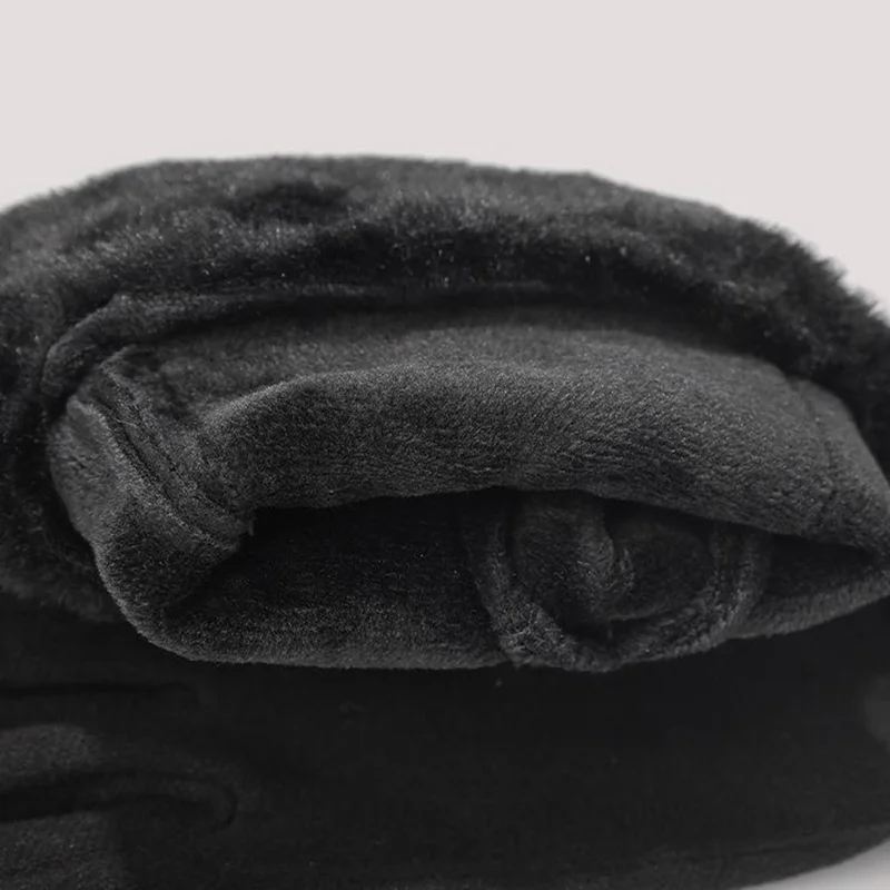 1 Para Rękawiczek Zimowych Przeciwwiatrowych z Fleece, Rękawiczki z Dotykowym Palcem Wskazującym do Jazdy na Rowerze dla Kobiet - Czarne