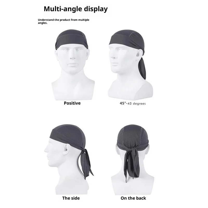 Udendørs Cyklingstøjs Hovedbeklædning Vejrtrækkende Hurtigt-tørring Pirate Hat Motorcykel / Cykel Skull Cap til Sport / Kørsel - Sort