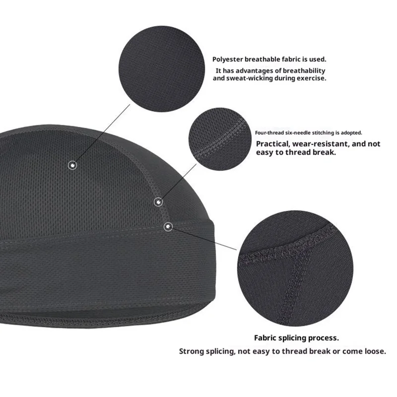 Udendørs Cyklingstøjs Hovedbeklædning Vejrtrækkende Hurtigt-tørring Pirate Hat Motorcykel / Cykel Skull Cap til Sport / Kørsel - Sort