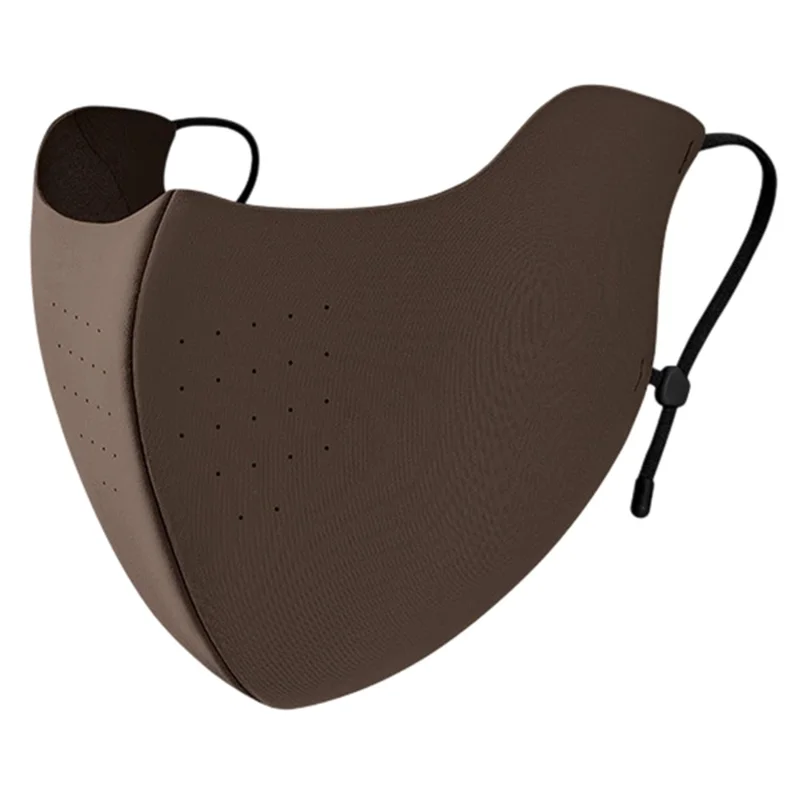 DKZ43 Winter Warm Face Mask voor Heren Dames Ademend 3D Naadloos Winddichte Fietsscherm - Koffie