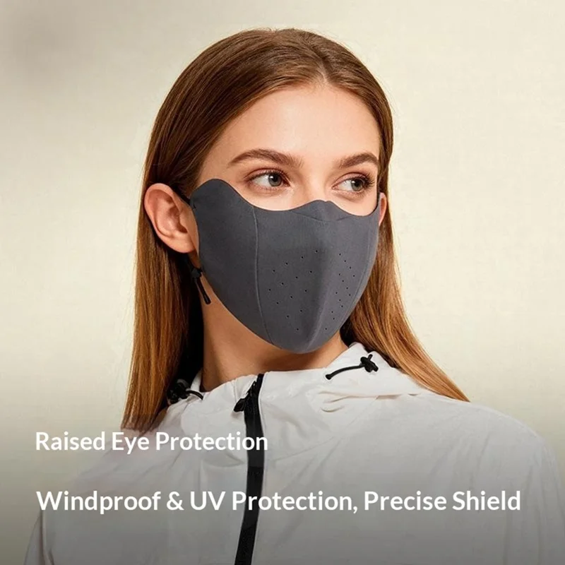 DKZ43 Winter Warm Face Mask voor Heren Dames Ademend 3D Naadloos Winddichte Fietsscherm - Koffie