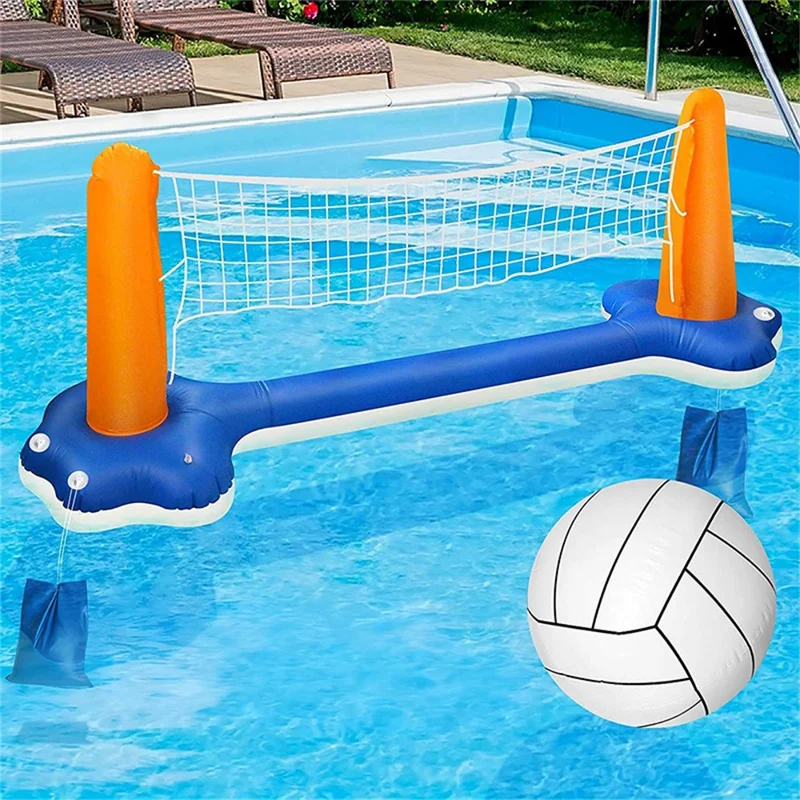 PVC Inflatable Basketball and Volleyball Stand for Kids Pool Interactive Entertainment Throwing Game Gift