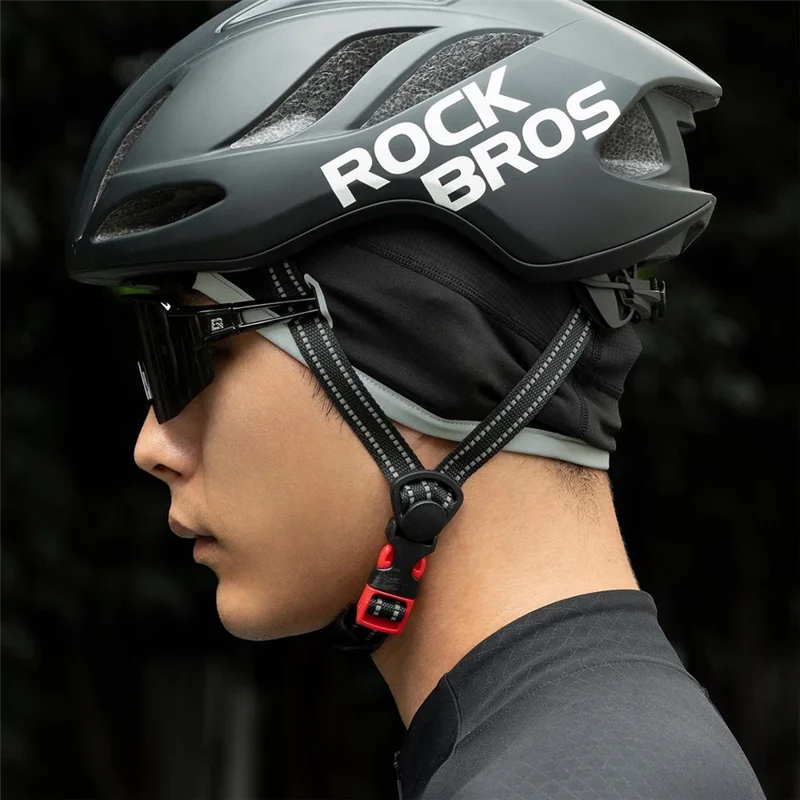 ROCKBROS 18250007 M016 18250007001 Cykelhat til udendørs brug, varm fleece hoveddækning med forlængede øreflap til vinterkørsel