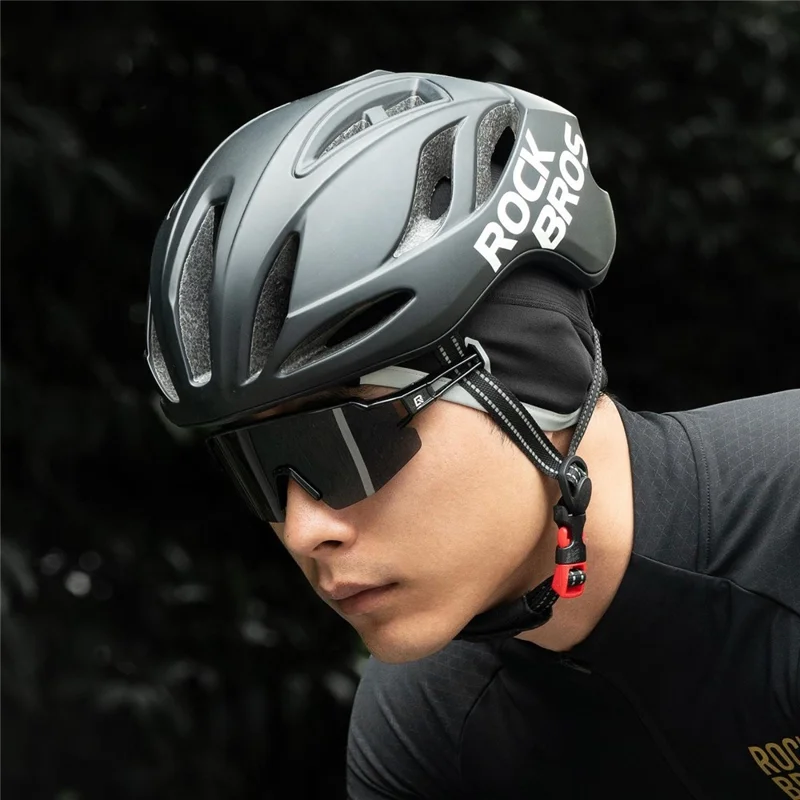 ROCKBROS 18250007 M016 18250007001 Cykelhat til udendørs brug, varm fleece hoveddækning med forlængede øreflap til vinterkørsel