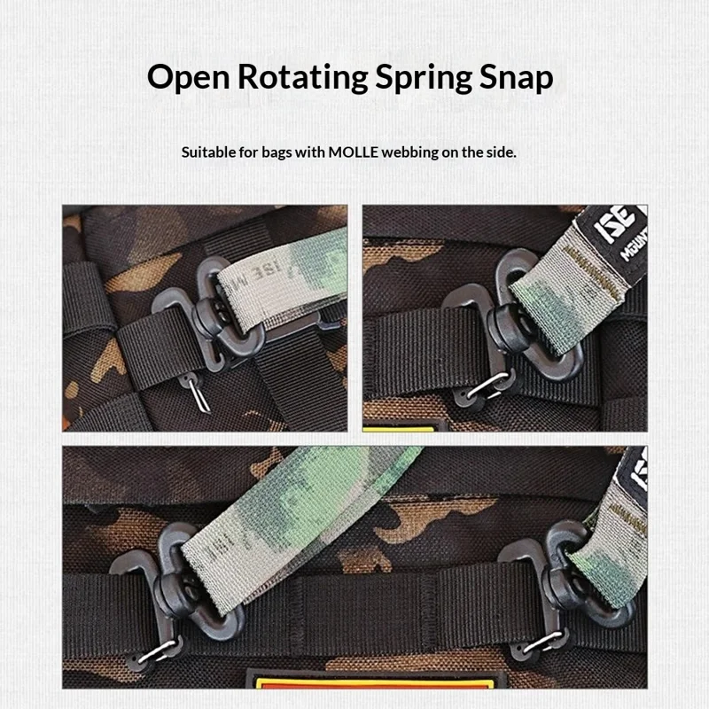 ISE MOUNT Outdoor Multi-Functional Lanyard Length Adjustable Crossbody Backpack Strap for Hanging Items - Night Camo