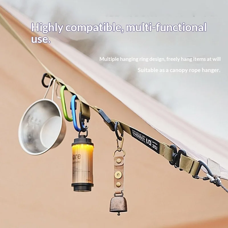 ISE MOUNT Outdoor Multi-Functional Lanyard Length Adjustable Crossbody Backpack Strap for Hanging Items - Night Camo