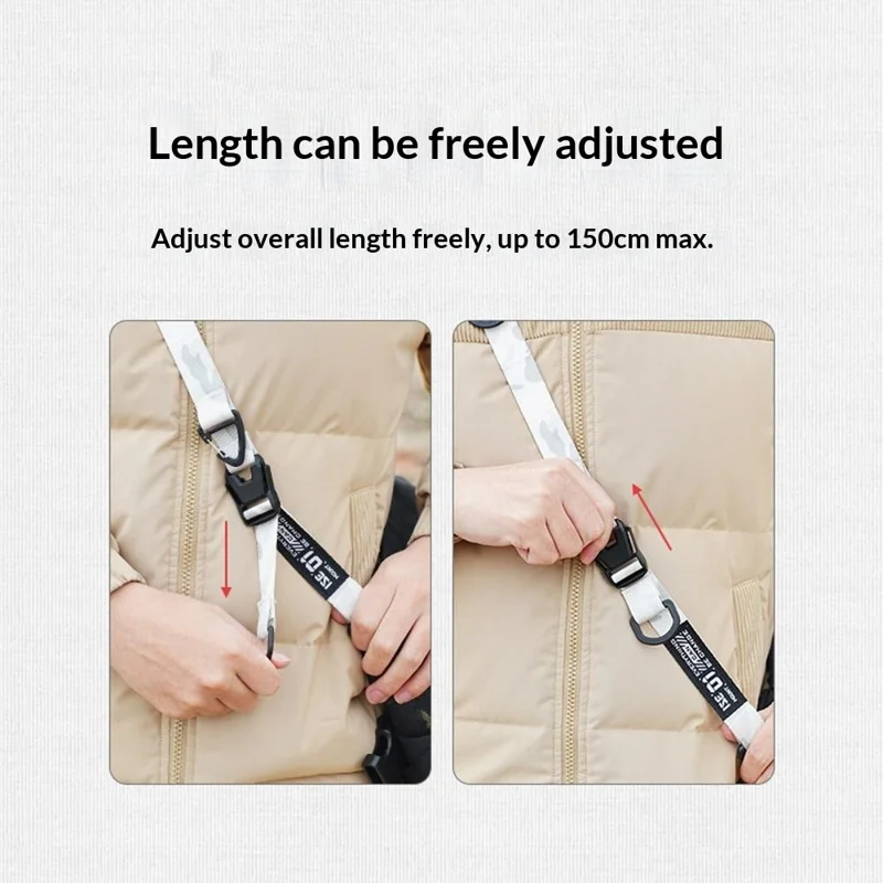 ISE MOUNT Outdoor Multi-Functional Lanyard Length Adjustable Crossbody Backpack Strap for Hanging Items - Night Camo