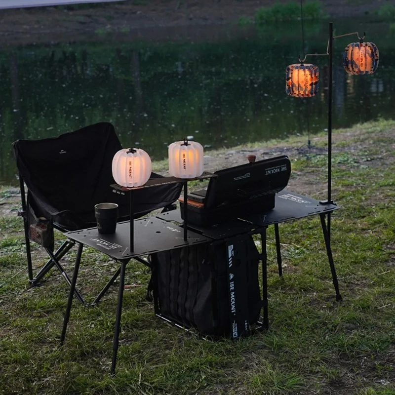 ISE MOUNT Outdoor Chiba PP Board Lampshade Waterproof Moisture-Proof Lamp Shade for Camping - Winter Melon Style  /  White