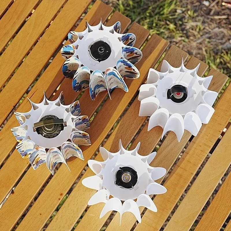 ISE MOUNT Outdoor Chiba PP Board Lampshade Waterproof Moisture-Proof Lamp Shade for Camping - Winter Melon Style  /  White