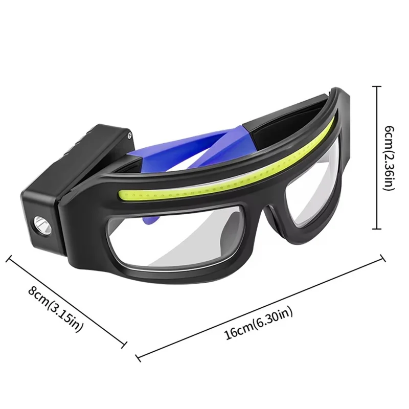 SY5865 Luz para gafas multifunción XTE, linterna portátil con sensor de movimiento - Amarillo