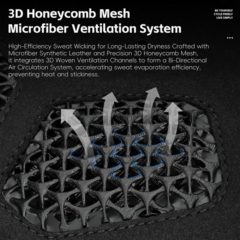 WEST BIKING YP0211274 3D Drukowane Amortyzujące Rękawiczki Rowerowe Przeciwwślizgowe Mittens Bez Palców do Jazdy Wyścigowej i Drogowej - M